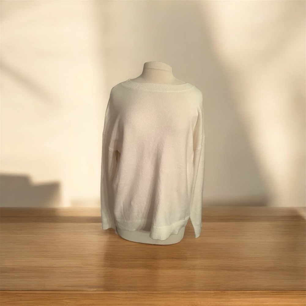 LOFT Cream Women's Crew Neck Sweater